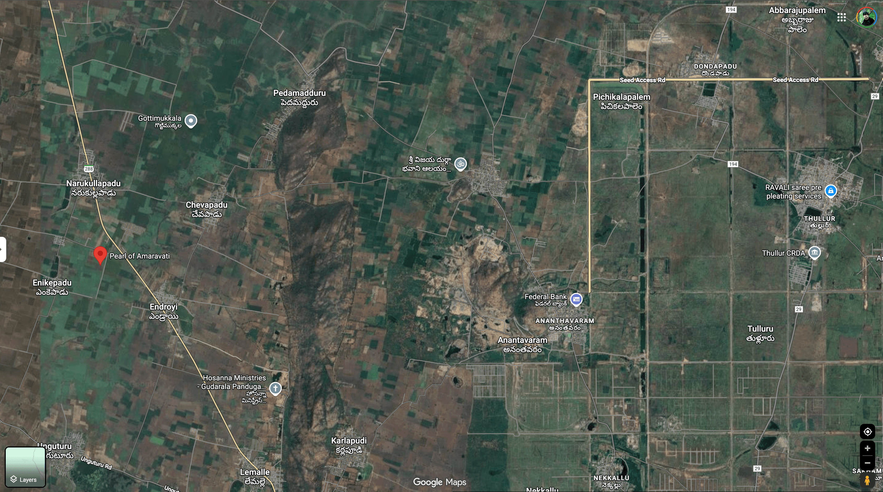 Pearl of Amaravati Location Map